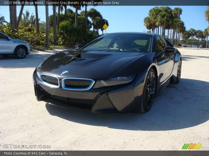 Sophisto Grey Metallic / Mega Carum Spice Grey 2015 BMW i8 Mega World