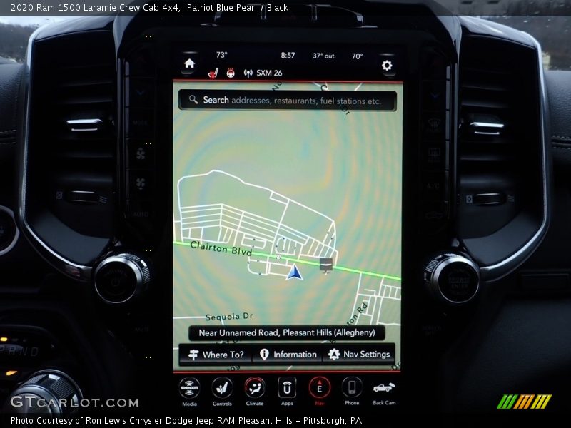 Navigation of 2020 1500 Laramie Crew Cab 4x4