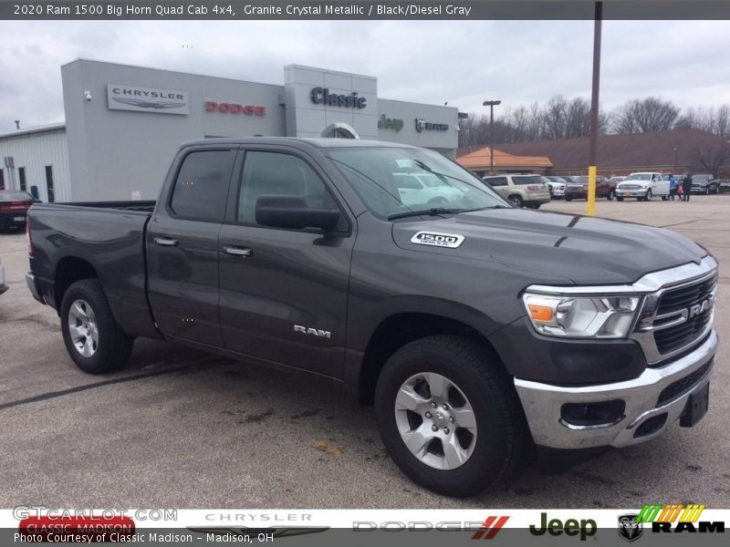 Granite Crystal Metallic / Black/Diesel Gray 2020 Ram 1500 Big Horn Quad Cab 4x4