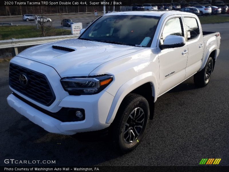 Super White / Black 2020 Toyota Tacoma TRD Sport Double Cab 4x4