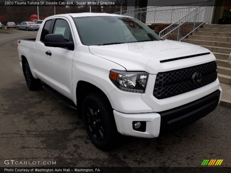 Super White / Graphite 2020 Toyota Tundra SR Double Cab 4x4