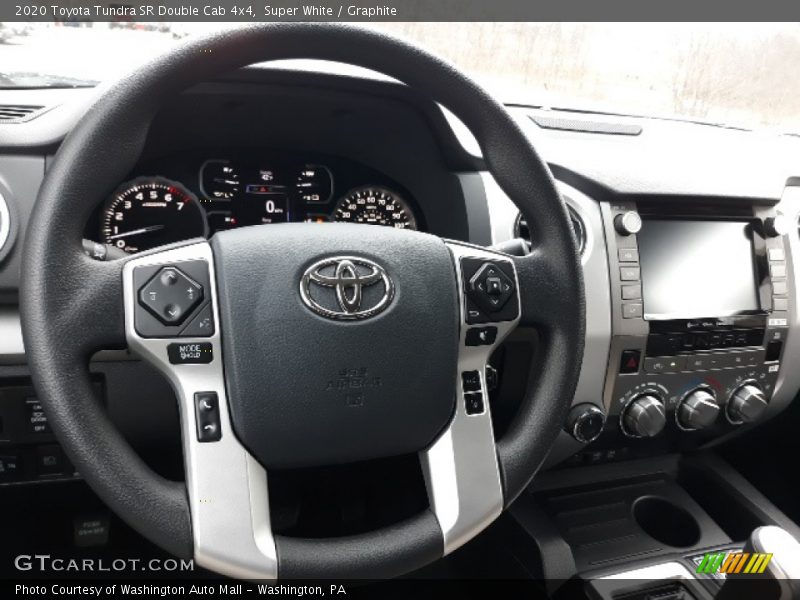 Super White / Graphite 2020 Toyota Tundra SR Double Cab 4x4