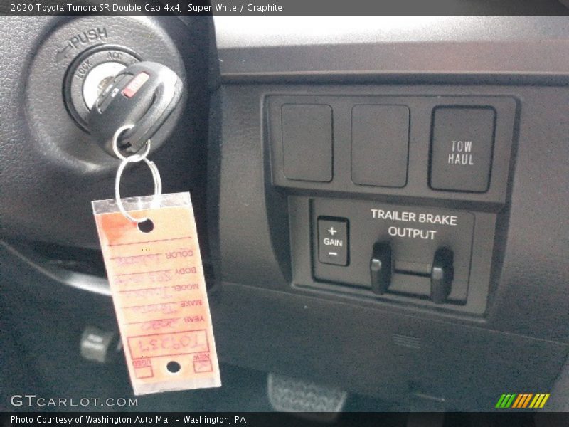 Super White / Graphite 2020 Toyota Tundra SR Double Cab 4x4
