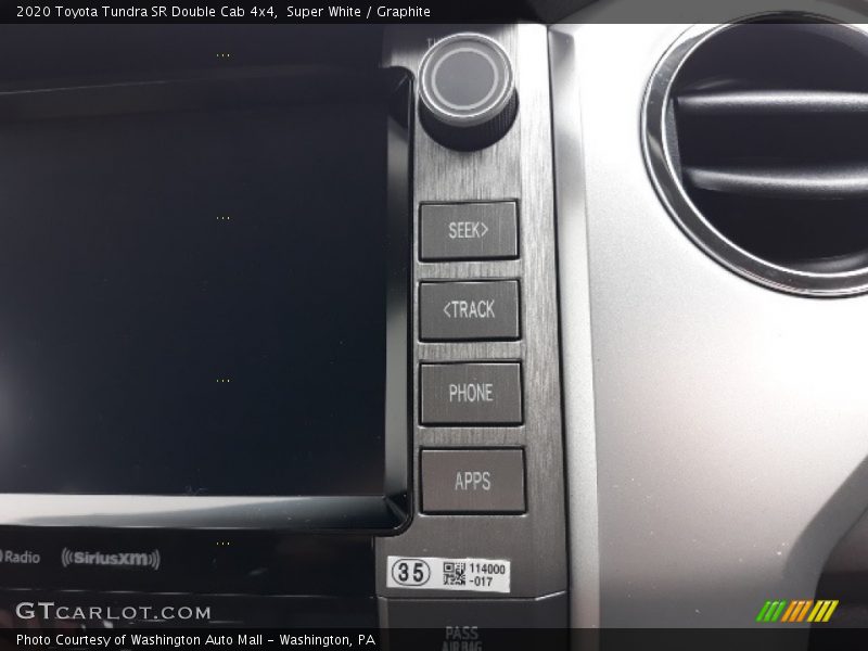 Super White / Graphite 2020 Toyota Tundra SR Double Cab 4x4