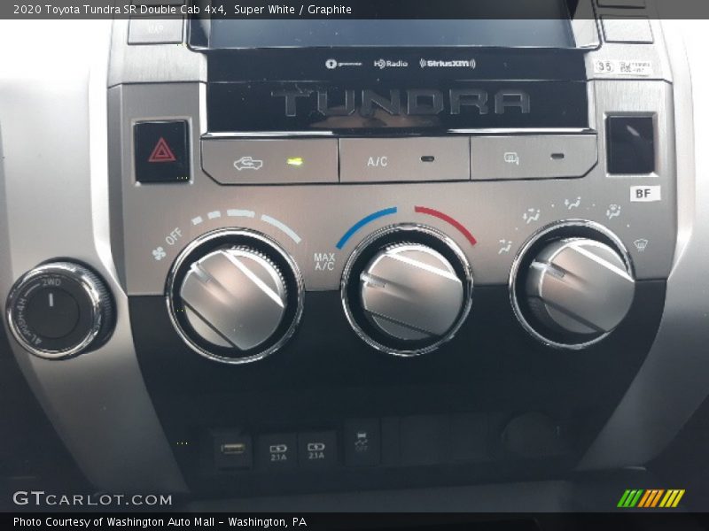 Super White / Graphite 2020 Toyota Tundra SR Double Cab 4x4