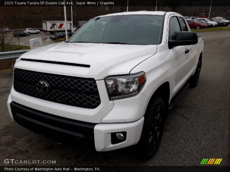 Super White / Graphite 2020 Toyota Tundra SR Double Cab 4x4