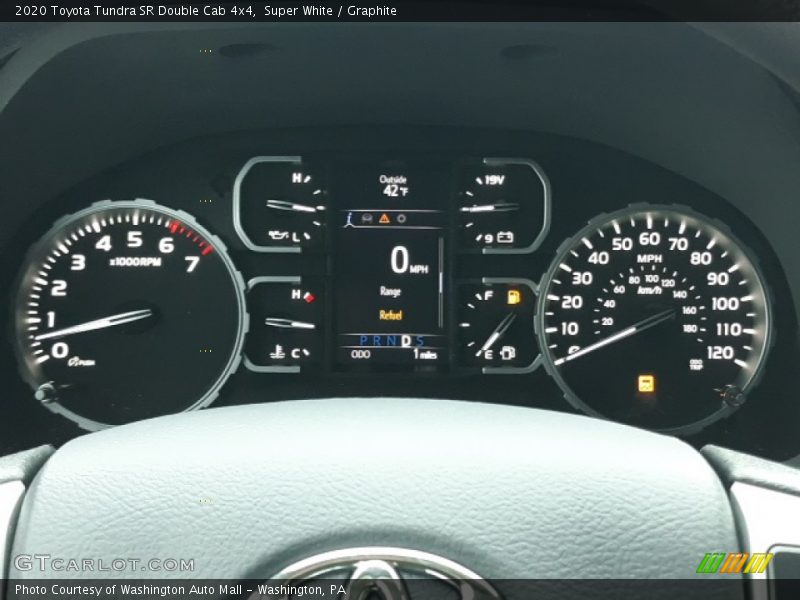 Super White / Graphite 2020 Toyota Tundra SR Double Cab 4x4