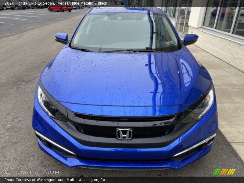 Aegean Blue Metallic / Black 2020 Honda Civic EX Sedan