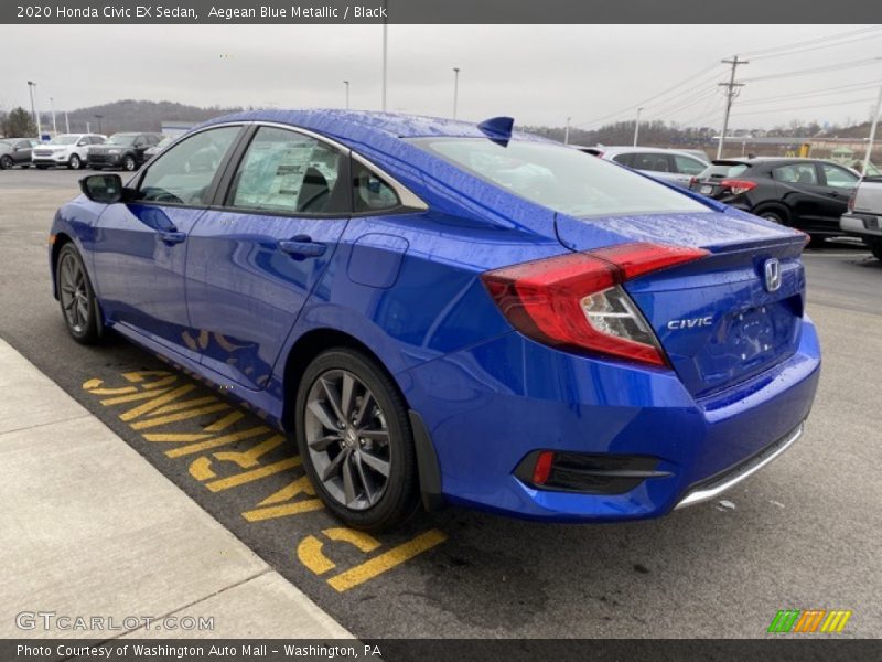 Aegean Blue Metallic / Black 2020 Honda Civic EX Sedan