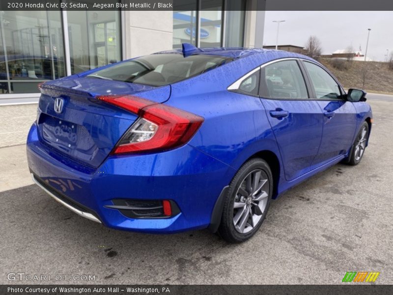 Aegean Blue Metallic / Black 2020 Honda Civic EX Sedan