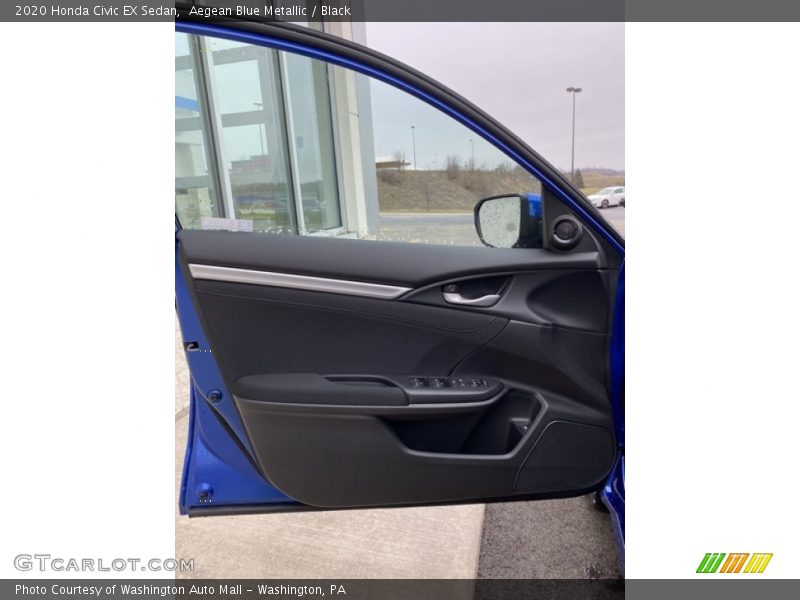 Aegean Blue Metallic / Black 2020 Honda Civic EX Sedan