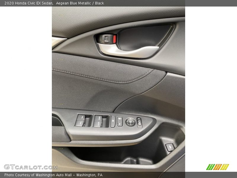 Aegean Blue Metallic / Black 2020 Honda Civic EX Sedan
