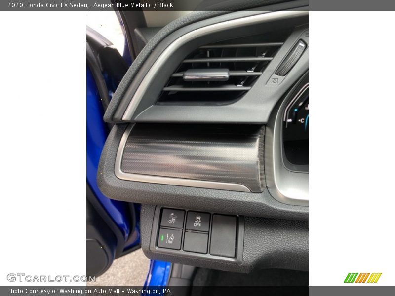Aegean Blue Metallic / Black 2020 Honda Civic EX Sedan