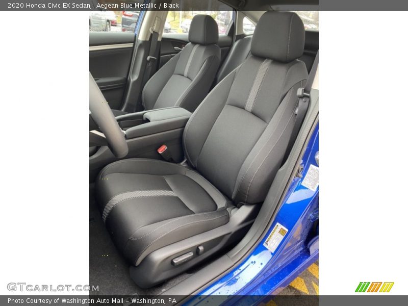 Aegean Blue Metallic / Black 2020 Honda Civic EX Sedan