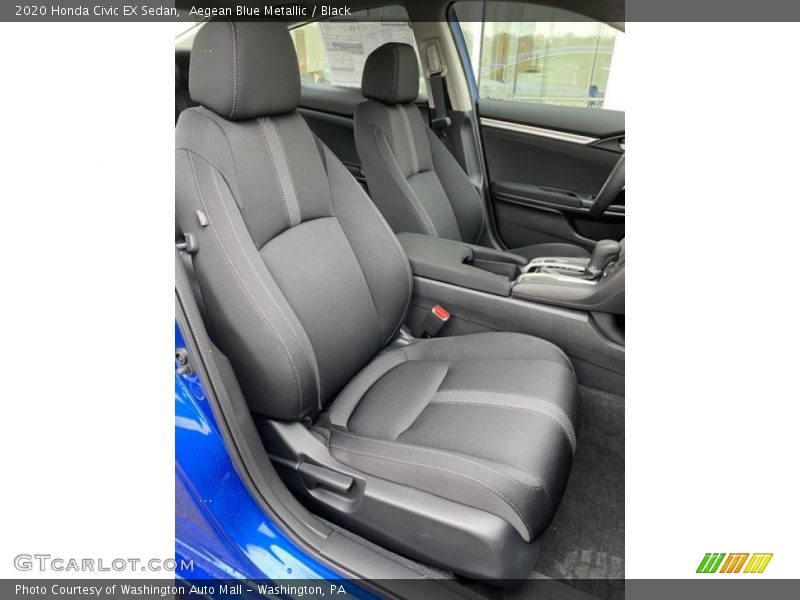 Aegean Blue Metallic / Black 2020 Honda Civic EX Sedan