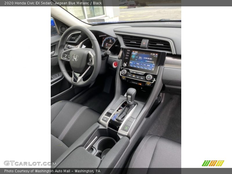 Aegean Blue Metallic / Black 2020 Honda Civic EX Sedan