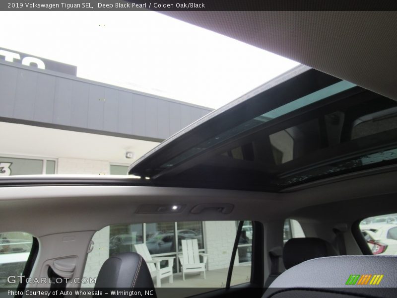 Deep Black Pearl / Golden Oak/Black 2019 Volkswagen Tiguan SEL