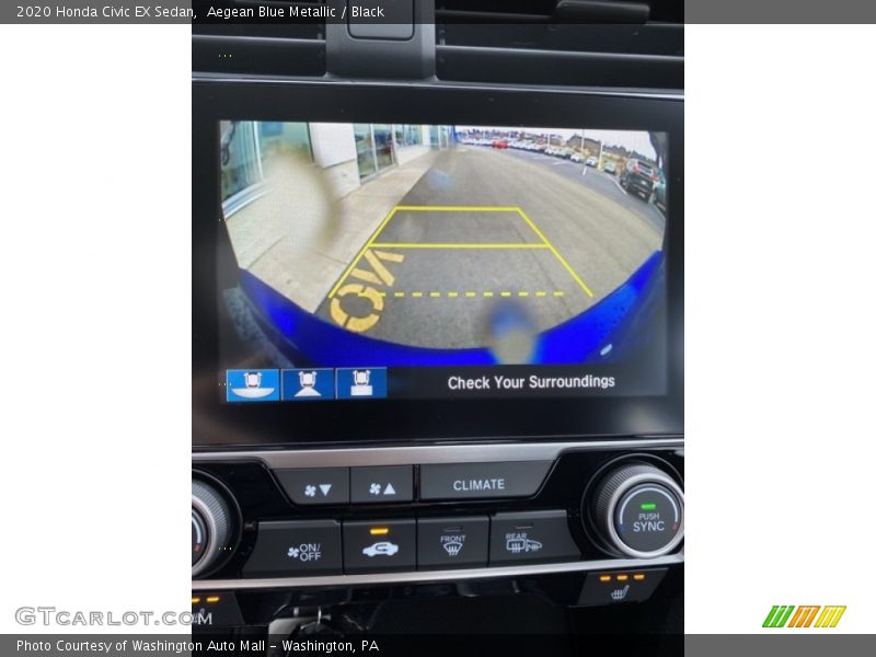 Aegean Blue Metallic / Black 2020 Honda Civic EX Sedan