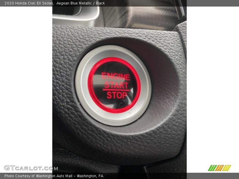 Aegean Blue Metallic / Black 2020 Honda Civic EX Sedan