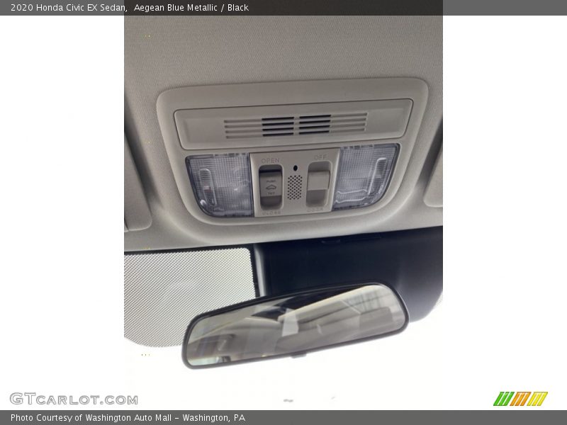Aegean Blue Metallic / Black 2020 Honda Civic EX Sedan