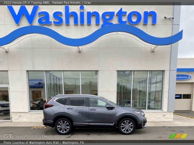 Radiant Red Metallic / Gray 2020 Honda CR-V Touring AWD