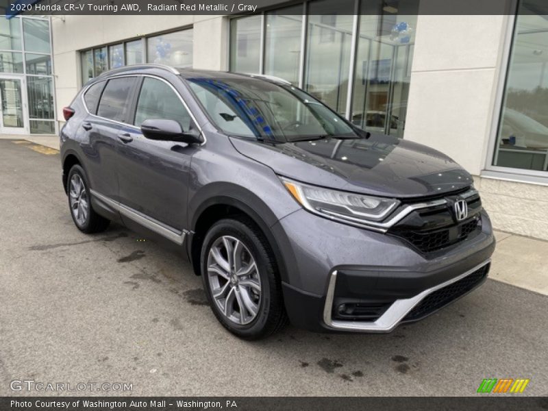 Radiant Red Metallic / Gray 2020 Honda CR-V Touring AWD