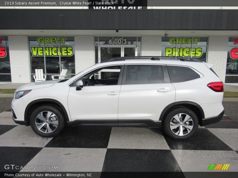 Crystal White Pearl / Slate Black 2019 Subaru Ascent Premium