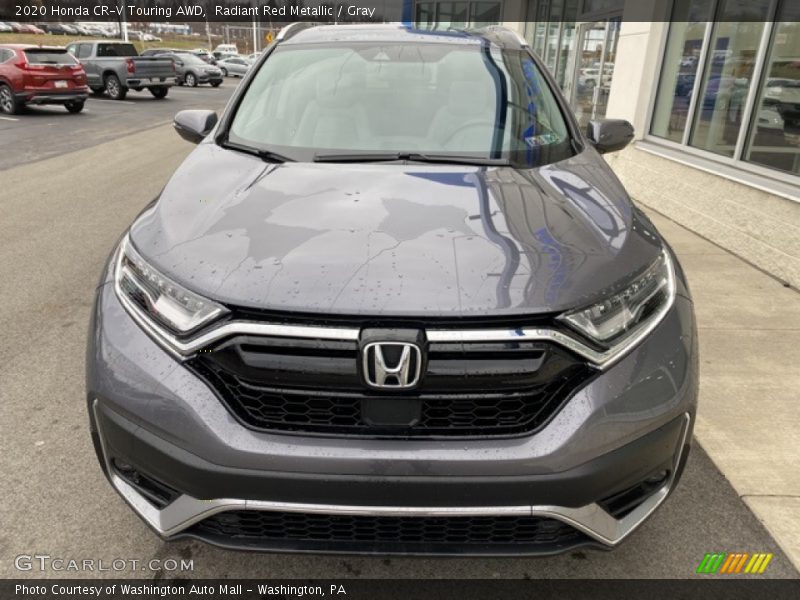 Radiant Red Metallic / Gray 2020 Honda CR-V Touring AWD