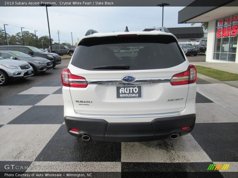 Crystal White Pearl / Slate Black 2019 Subaru Ascent Premium