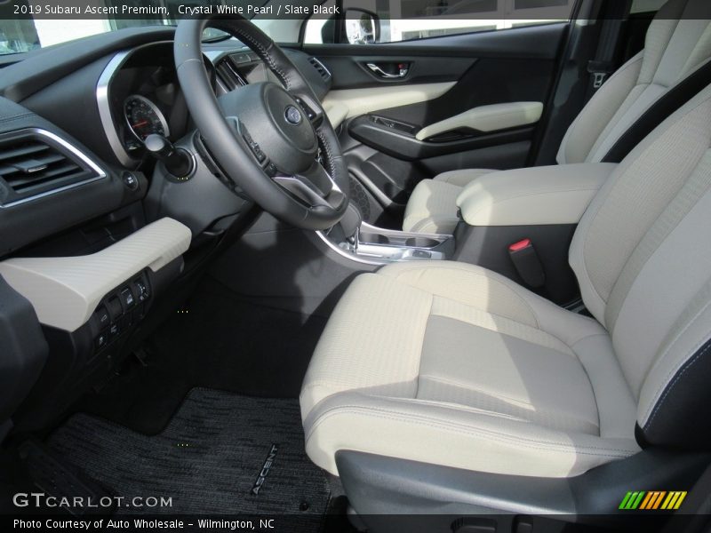 Crystal White Pearl / Slate Black 2019 Subaru Ascent Premium