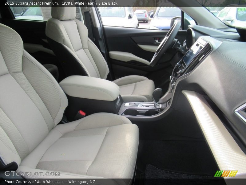 Crystal White Pearl / Slate Black 2019 Subaru Ascent Premium