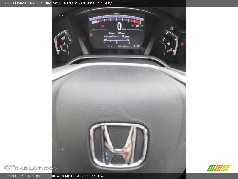 Radiant Red Metallic / Gray 2020 Honda CR-V Touring AWD