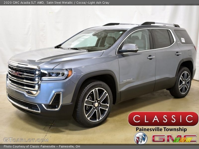 Satin Steel Metallic / Cocoa/­Light Ash Gray 2020 GMC Acadia SLT AWD