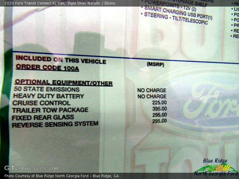Ingot Silver Metallic / Ebony 2020 Ford Transit Connect XL Van