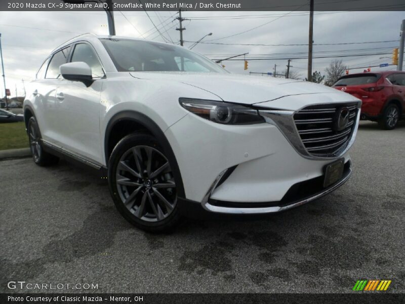 Snowflake White Pearl Mica / Dark Chestnut 2020 Mazda CX-9 Signature AWD