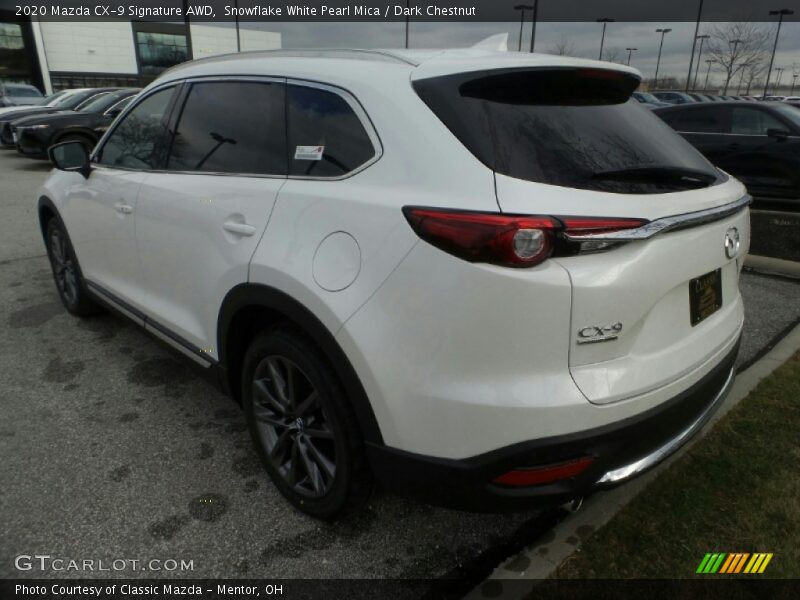 Snowflake White Pearl Mica / Dark Chestnut 2020 Mazda CX-9 Signature AWD