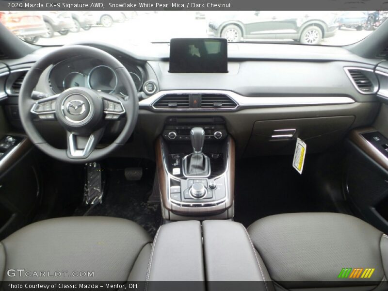 Snowflake White Pearl Mica / Dark Chestnut 2020 Mazda CX-9 Signature AWD