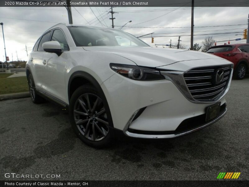 Snowflake White Pearl Mica / Dark Chestnut 2020 Mazda CX-9 Signature AWD