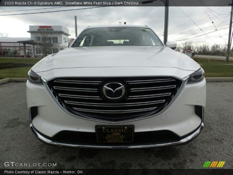Snowflake White Pearl Mica / Dark Chestnut 2020 Mazda CX-9 Signature AWD
