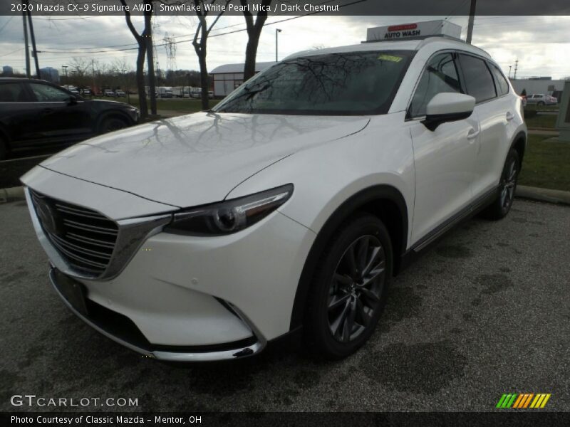 Snowflake White Pearl Mica / Dark Chestnut 2020 Mazda CX-9 Signature AWD