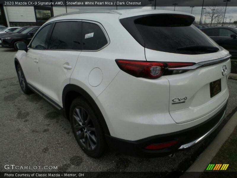 Snowflake White Pearl Mica / Dark Chestnut 2020 Mazda CX-9 Signature AWD