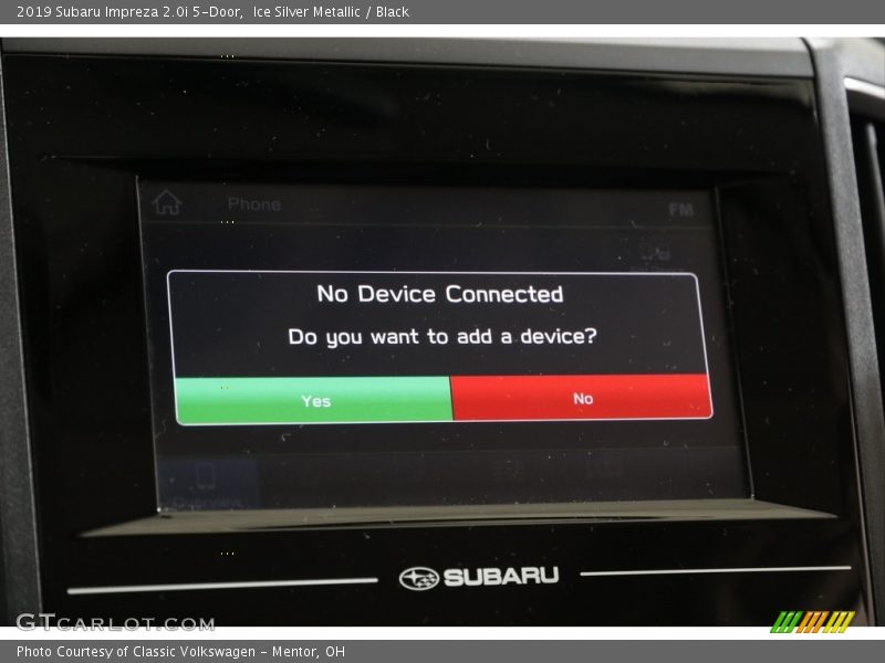 Ice Silver Metallic / Black 2019 Subaru Impreza 2.0i 5-Door