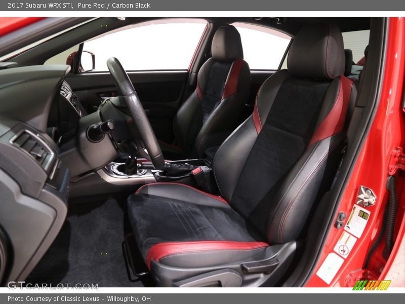 Front Seat of 2017 WRX STI