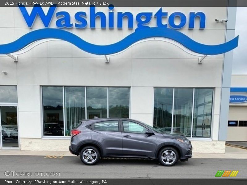 Modern Steel Metallic / Black 2019 Honda HR-V LX AWD