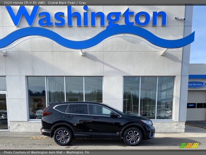 Crystal Black Pearl / Gray 2020 Honda CR-V EX AWD