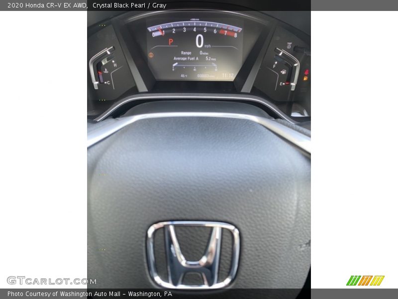 Crystal Black Pearl / Gray 2020 Honda CR-V EX AWD