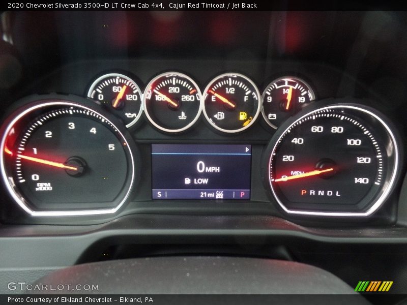 Cajun Red Tintcoat / Jet Black 2020 Chevrolet Silverado 3500HD LT Crew Cab 4x4