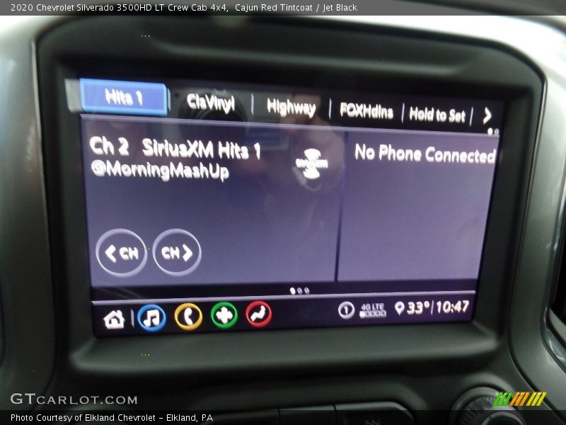 Cajun Red Tintcoat / Jet Black 2020 Chevrolet Silverado 3500HD LT Crew Cab 4x4