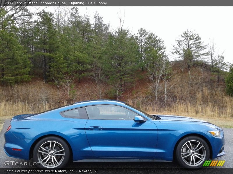 Lightning Blue / Ebony 2017 Ford Mustang Ecoboost Coupe