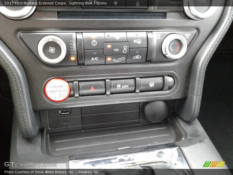 Lightning Blue / Ebony 2017 Ford Mustang Ecoboost Coupe